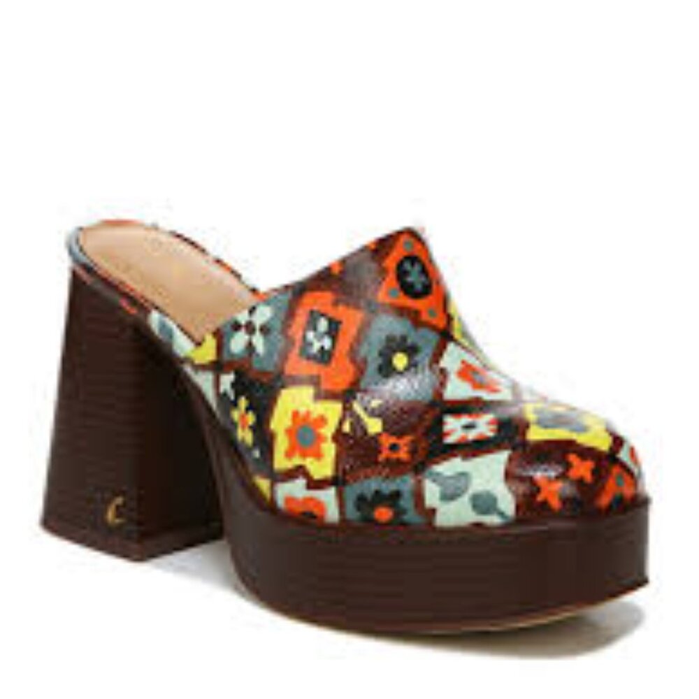 ⚜️Retro Floral Platform Mule — Multicolor Clog